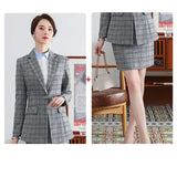 Women's Autumn Uniform Designs Formal Style Office Lady Bussiness Attire Work Suit Jacket Women's Suit