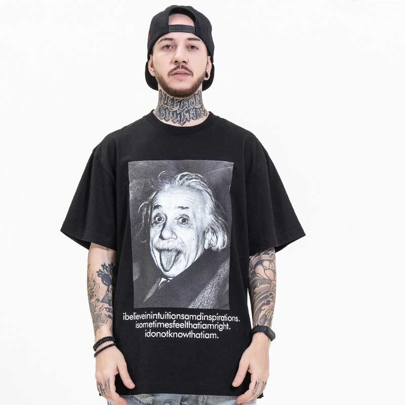 Oversized 90S T Shirt Spring and Summer Joint Name round Neck Loose Short Sleeves T-shirt for Men
