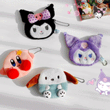 My Melody Bag Cute Clow Beige Khaki than Pc Dog Plush Coin Purse AirPods Earphone Bag Traffic Card Package Kulomi