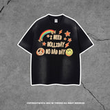 Preppy Aesthetic T Shirt Men's Clothing Summer Printing Short T-shirt Men's