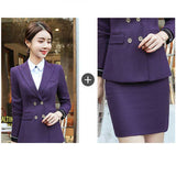 Womens Autumn Uniform Designs Formal Style Office Lady Bussiness Attire Work Suit