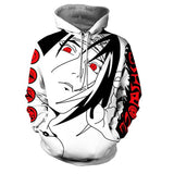 Itachi Uchiha Costume Sun Comic Shadow Dark Skunk Character Sharingan 3D Printed Hooded Pullover Cosplay