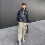 Present Thoroughbred Doberman Dog Print Hoodie Vintage Distressed Loose Hip Hop Hoodie