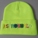 Travis Scott Astroworld Cap Color Embroidery Knitted Hat Pullover Men and Women Beanie Hat