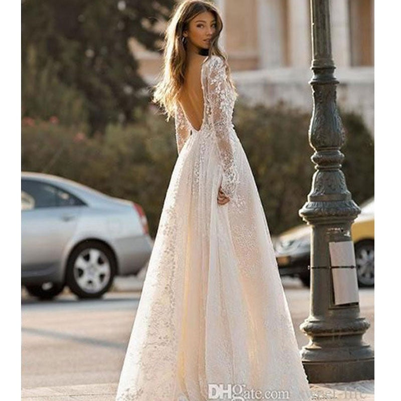 Bohemian Coachella Outfits Sexy Lace Long Sleeve Holiday Dinner Party Dress