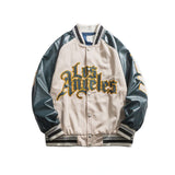 Cream Color Varsity Jacket Baseball Uniform Men's Spring and Autumn Hip Hop Multicolor Jacket Jacket