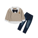 Children Boy Co Ord Long Sleeve Denim Top and Trousers 2 Piece Set