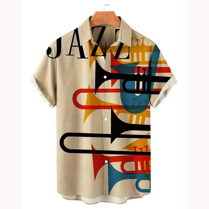 Men Beach T Shirts Men's Short Sleeve Printed Shirt