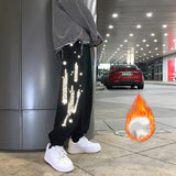 Men Pants Men's Autumn Loose Track Pants Autumn and Winter Leisure Trousers