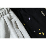 Kanye West Sunday Service Pant Color Splash-Ink Loose Straight Sports Terry Shorts