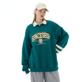 Preppy Aesthetic Sweatshirt Leisure Sports Sweater Male Loose