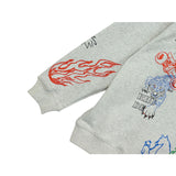 Rhude Hoodie Hand Painted Graffiti Printing Couple Hooded Sweater Hoodie