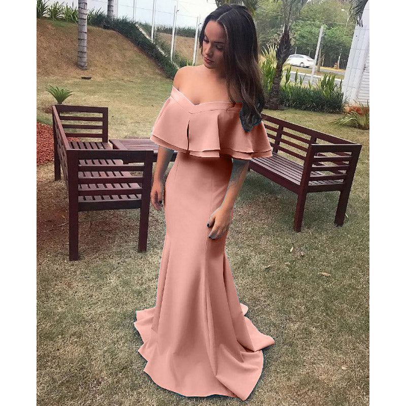 Formal Dresses & Gowns Autumn Dress Sexy Hip-Wrapped Dress Long Dress