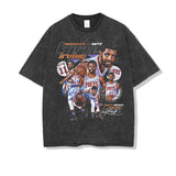 Kyrie Irving Shirt Vintage Kyrie Irving Printing Short T-shirt Loose Cotton Sports