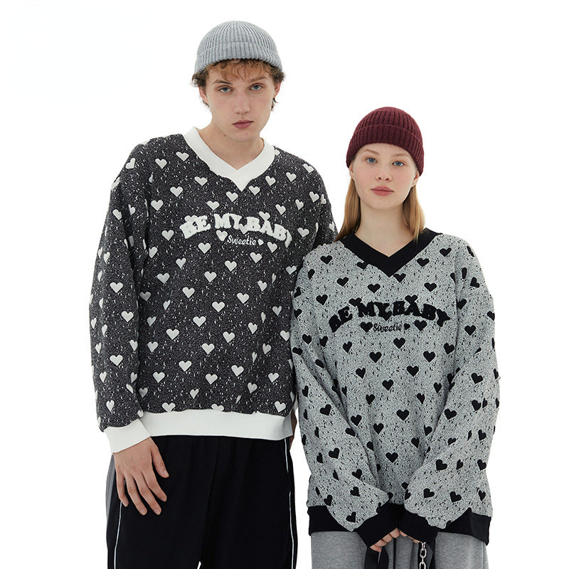 Preppy Aesthetic Sweatshirt Sweater Top Autumn New Stream Men's Long Sleeve