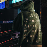 Saint Michael Hoodie Color Block Embroidery Loose-Fitting Hoodie