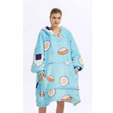 Hoodies Blankets Lambswool Double-Layer Large Size Home Casual Wear Lazy