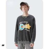 Preppy Aesthetic Sweatshirt Men's Clothing Autumn Casual round Neck Sweater Men's
