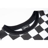 We11 Done T Shirts Black and White Plaid T-shirt for Men and Women