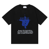 Rhude T Shirt Body Yoga Print Hip Hop Men and Women Same Loose Casual