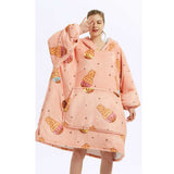 Hoodies Blankets Lambswool Double-Layer Large Size Home Casual Wear Lazy