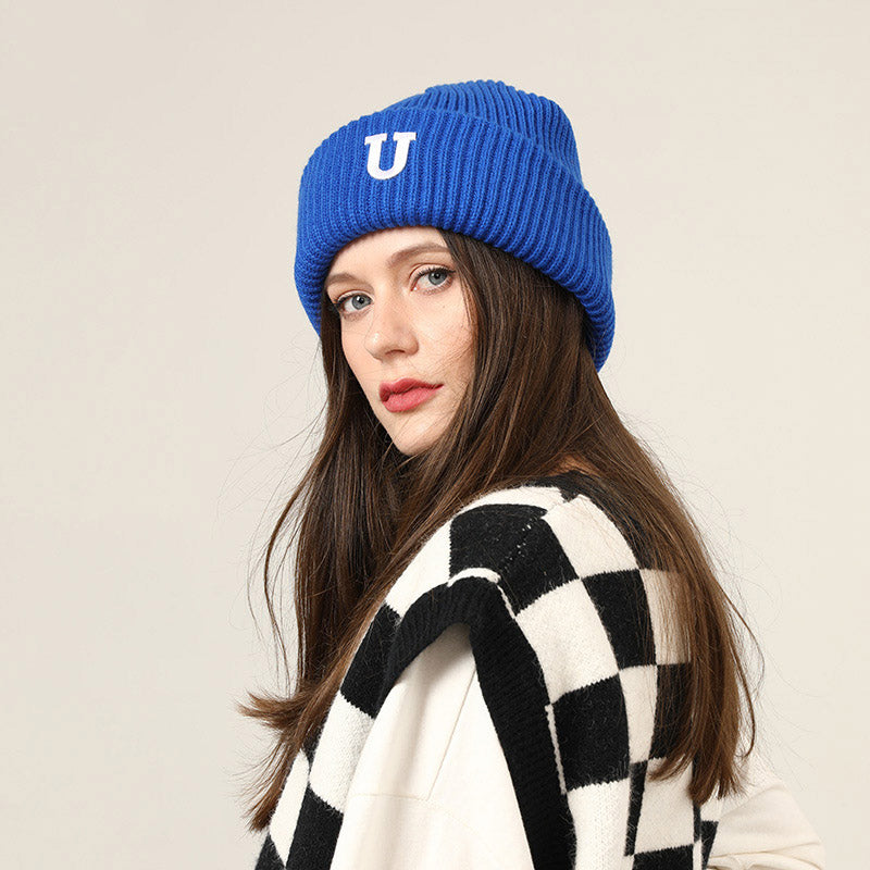 Toboggan Hat Female Winter Warm Windproof Knitted Hat Beanie Hat