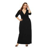 Nina Parker Black Dress Elegant Large Swing Dress High Elastic Dress