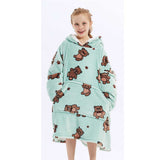 Hoodies Blankets Double-Layer Hoodie Lambswool Loose Sweater Cute Children's Style