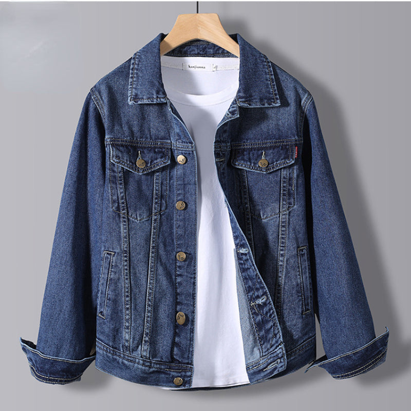 Baggy Jacket Spring and Autumn Men's Slim Retro Denim Jacket Top Casual