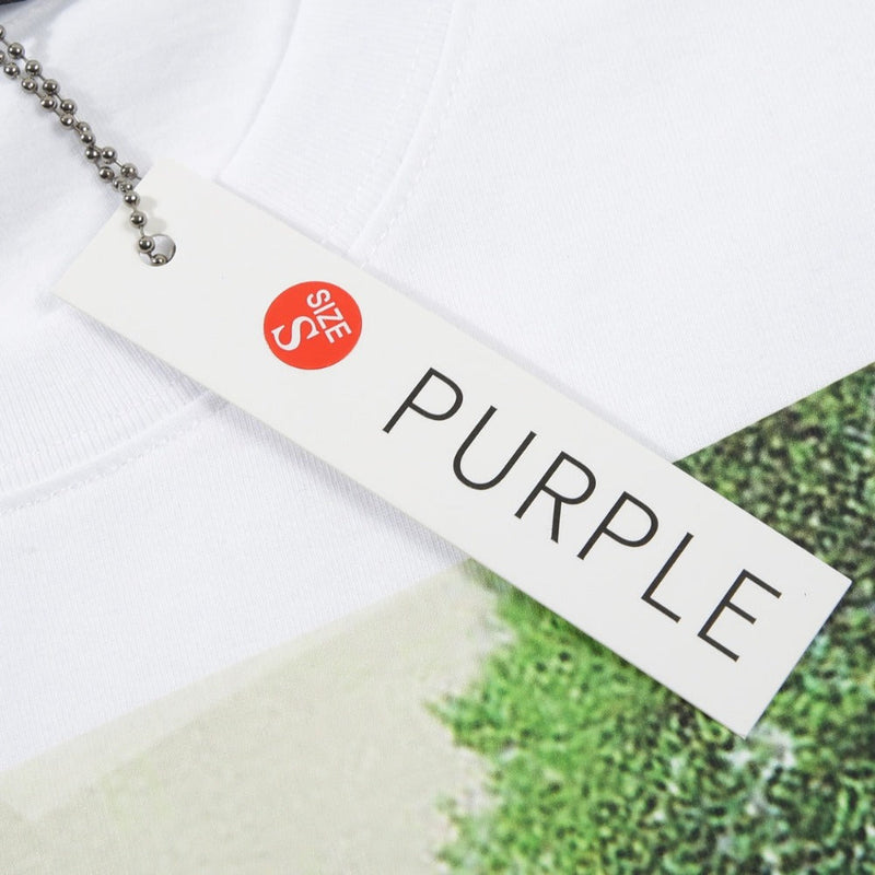 Purple Brand T Shirts Spring/Summer Abstract Printing Hip Hop Men's and Women's Loose Casual Short-Sleeved T-shirt
