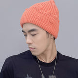 Toboggan Hat Autumn and Winter Knitted Woolen Cap Women's Warm Pullover Hat
