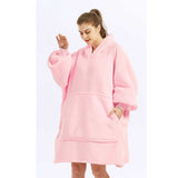 Hoodies Blankets Autumn and Winter Fleece-Lined Loose Hooded Coat Home