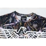 Boylondon T Shirt plus Size Sports Retro Training Slim Black Eagle