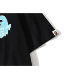 Shark Print T Shirt Back Printing Men And Women Fashion Short Sleeve Top