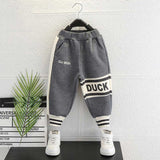 Toddler Boys Pants Small Yellow Duck Boys' Pants Autumn Leisure