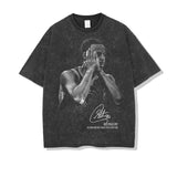 Stephen Curry Shirt Curry Signature Action Print Short Sleeve Heavy Distressed Vintage