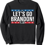 Let'S Go Brandon T Shirt Summer English Letter Crew Neck Sweater