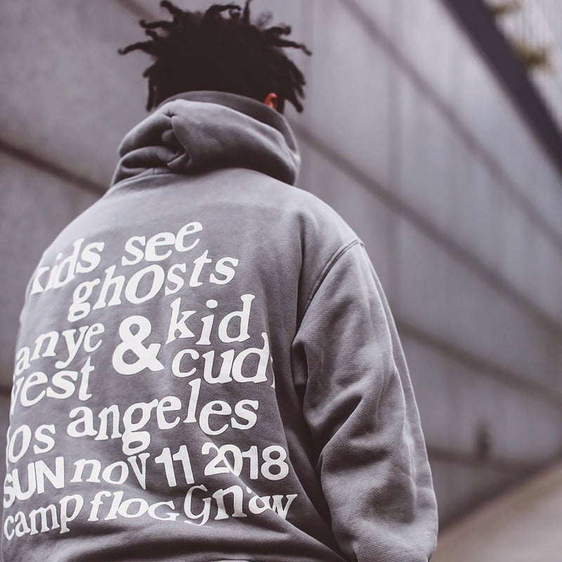 Kanye West KSG Hoodie Men's and Women's Graffiti Foam Letter Printed Hoodie Coat
