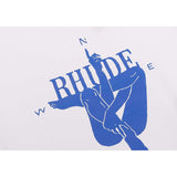 Rhude T Shirt Star Same Loose Fashion Large Size Personalized