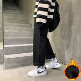 Men Pants Men's Casual Pants Fall/Winter Slim Solid Color Cotton