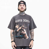 Oversized 90S T Shirt Big Talker Same Style Hip Hop Retro Printed Distressed Short Sleeve T-shirt for Men