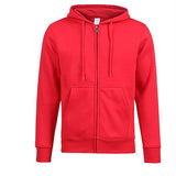 Black Zip Up Hoodie Fall Winter Men's Thickened Pullover Hoodie Sweater Zipper Solid Color Sports Jacket