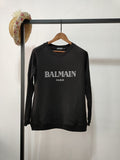 T Shirt Balmain Autumn and Winter Letters Pure Cotton Long-Sleeved Sweatshirt Couple Style