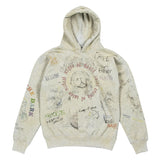 Saint Michael Hoodie Graffiti Ripped Distressed Retro Hooded Hoodie