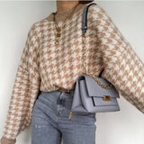Preppy Aesthetic Sweater Women's Autumn Fashion round Sweater