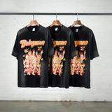 Preppy Aesthetic T Shirt Men's Summer Vintage Print Short Sleeve