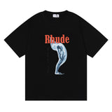 Rhude T Shirt Tortured Goddess Hip Hop Men and Women Same Casual