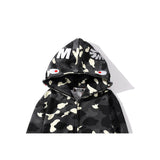 Shark Print Hoodie Men'S And Women'S Luminous Spot Camouflage Sweater