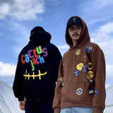 Cactus Jack McDonalds Hoodie Fall/Winter Velvet Padded Hooded Sweatshirt Baggy Coat