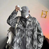 Men Denim Jacket Men's Casual Autumn and Winter Jacket Loose Long Sleeve